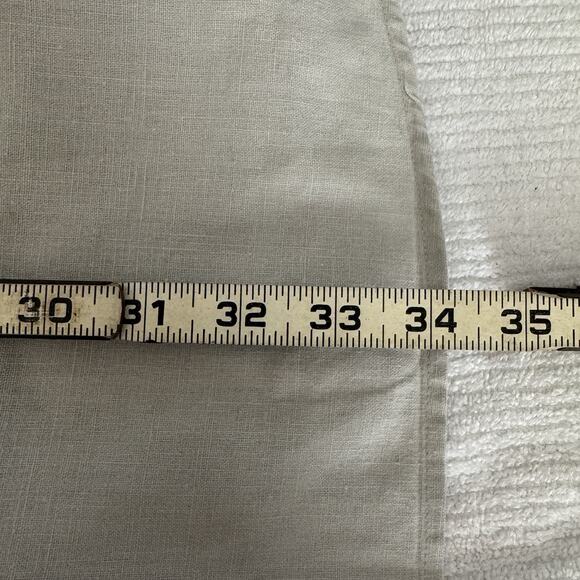 VTG Chaps Ralph Lauren Mens L Beige Linen Cotton Button Down Summer Casual Shirt - Picture 10 of 10